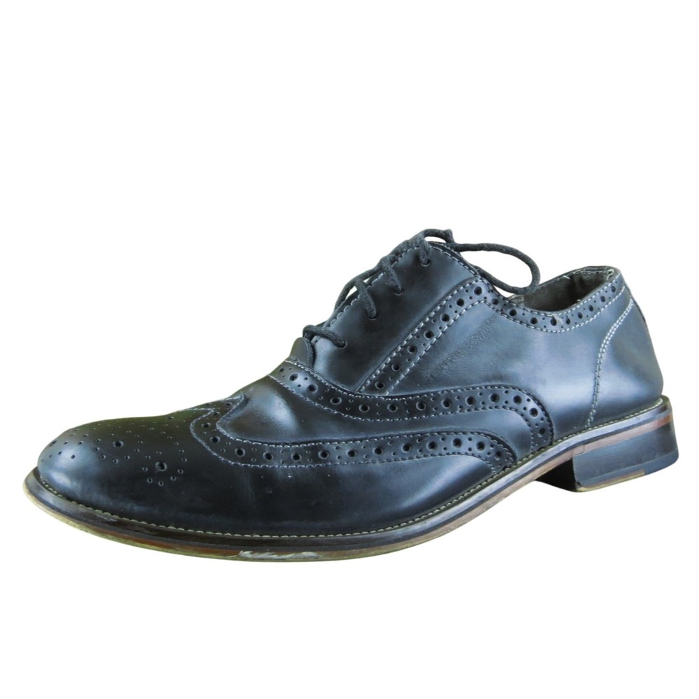 Steve Madden Men's Garth Wingtip Black Leather Size 10.5M Used 2025